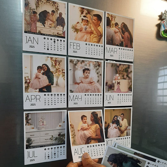 Custom Magnetic Calendar with Personalized Photos & Dates